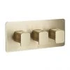 JTP Hix Brushed Brass Triple Outlet Thermostatic Concealed Shower Valve Horizontal 1 JTP Hix Brushed Brass Triple Outlet Thermostatic Concealed Shower Valve Horizontal -ShowerLux Shop 33693BBR P