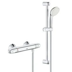Grohe Grohtherm 1000 Thermostatic Shower Mixer Tap 1/2" with Shower Set - 34151004
