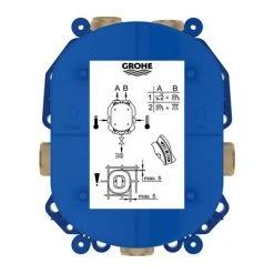 Grohe Rapido T Universal Concealed Thermostatic Mixer - 35500000 10 Grohe Rapido T Universal Concealed Thermostatic Mixer - 35500000 -ShowerLux Shop 35500000 D3 460