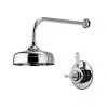 Aqualisa - Aquatique Thermo Concealed Thermostatic Valve with 8" Drencher Head & Arm - Chrome - 500.00.01-580.01 -ShowerLux Shop 500.00.01 580.01 P
