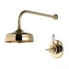 Aqualisa - Aquatique Thermo Concealed Thermostatic Valve with 8" Drencher Head & Arm - Gold - 500.00.04-580.04 -ShowerLux Shop 500.00.04 580.04 P