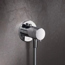 Keuco Ixmo Solo Round Thermostatic Shower Mixer Valve - Chrome