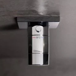 Keuco Ixmo Solo Square Thermostatic Shower Mixer Valve - Chrome -ShowerLux Shop 59554010022 D2 460