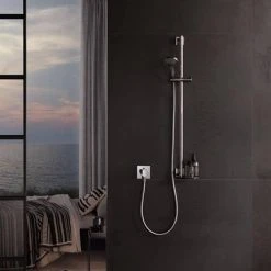 Keuco Ixmo Solo Square Thermostatic Shower Mixer Valve - Chrome -ShowerLux Shop 59554010022 D3 460