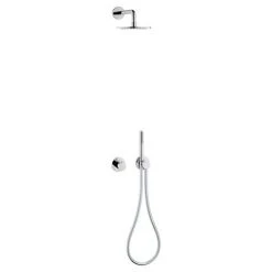 Keuco Ixmo Round Thermostatic Shower System with Head + Handset - Chrome -ShowerLux Shop 59602010001 D3 460