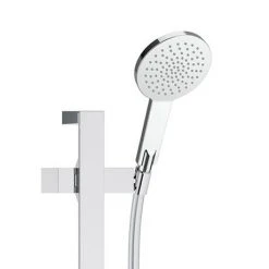 Keuco Ixmo Square Thermostatic Shower System with Head + Slide Rail Kit - Chrome -ShowerLux Shop 59605010002 D2 460