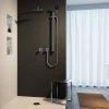 Keuco Ixmo Square Thermostatic Shower System with Head + Slide Rail Kit - Chrome -ShowerLux Shop 59605010002 P