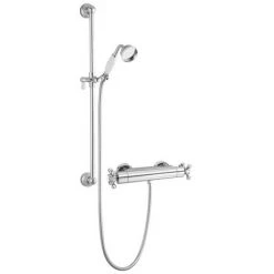 Chatsworth Traditional Crosshead Shower Bar Valve + Slider Rail Kit 10 Chatsworth Traditional Crosshead Shower Bar Valve + Slider Rail Kit -ShowerLux Shop 61AXSV SR detail1 460