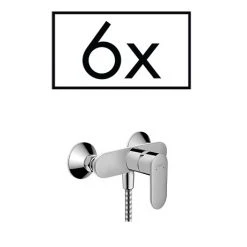 Hansgrohe Pack of 6 Vernis Blend Exposed Single Lever Shower Mixer - Chrome - 71647000