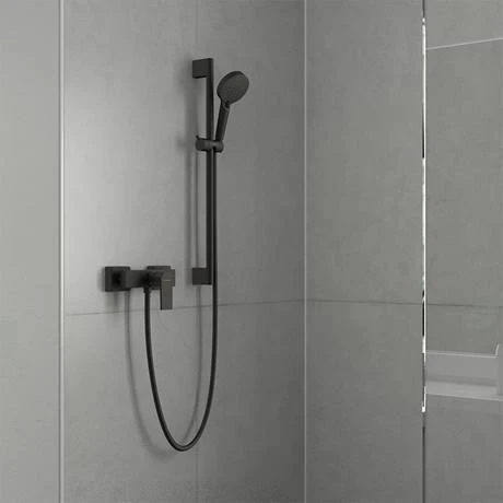 Hansgrohe Vernis Shape Exposed Single Lever Shower Mixer - Matt Black - 71650670 4 Hansgrohe Vernis Shape Exposed Single Lever Shower Mixer - Matt Black - 71650670 - Image 2