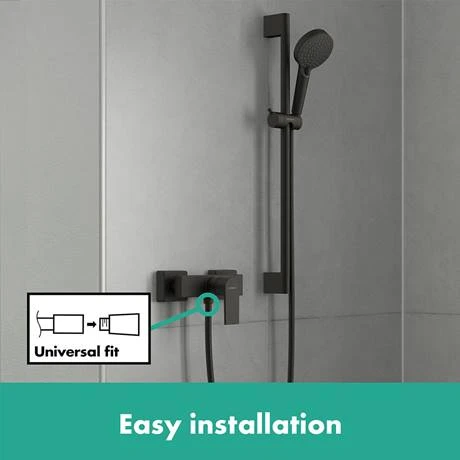 Hansgrohe Vernis Shape Exposed Single Lever Shower Mixer - Matt Black - 71650670 5 Hansgrohe Vernis Shape Exposed Single Lever Shower Mixer - Matt Black - 71650670 - Image 3