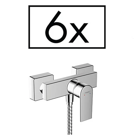 Hansgrohe Pack of 6 Vernis Shape Concealed Single Lever Shower Mixer - Chrome - 71657000 3 Hansgrohe Pack of 6 Vernis Shape Concealed Single Lever Shower Mixer - Chrome - 71657000