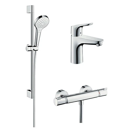 Hansgrohe Thermostatic Shower System & Tap Package 3 Hansgrohe Thermostatic Shower System & Tap Package