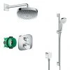 Hansgrohe Ecostat E Square Complete Shower Set with Croma Select E Shower Slider Rail Kit 1 Hansgrohe Ecostat E Square Complete Shower Set with Croma Select E Shower Slider Rail Kit -ShowerLux Shop 88101000 prod