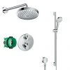 Hansgrohe Ecostat S Round Complete Shower Set with Croma Select S Shower Slider Rail Kit 1 Hansgrohe Ecostat S Round Complete Shower Set with Croma Select S Shower Slider Rail Kit -ShowerLux Shop 88101001 prod