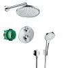 Hansgrohe Ecostat S Round Complete Shower Set with Wall Mounted Shower Handset 1 Hansgrohe Ecostat S Round Complete Shower Set with Wall Mounted Shower Handset -ShowerLux Shop 88102002 prod