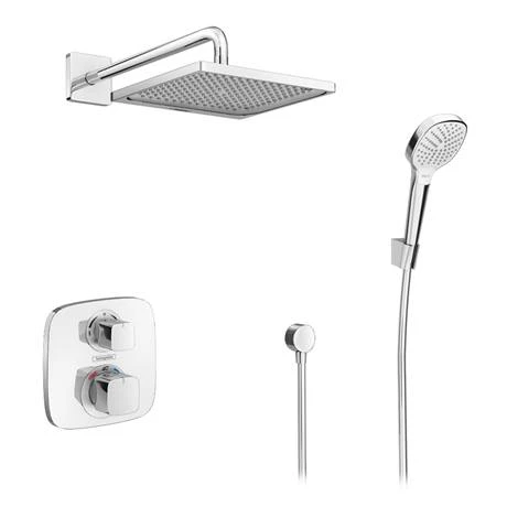Hansgrohe Ecostat E Square Complete Shower Set with Wall Mounted Shower Handset 8 Hansgrohe Ecostat E Square Complete Shower Set with Wall Mounted Shower Handset - Image 6