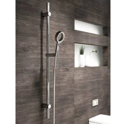 AQUAS Wave Slider Rail Kit with X-Jet Handshower - Chrome -ShowerLux Shop A000274 detail3 460