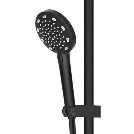 AQUAS X-Jet Turbo Slider Rail Kit with 3-Spray Handshower - Matt Black 4 AQUAS X-Jet Turbo Slider Rail Kit with 3-Spray Handshower - Matt Black - Image 2