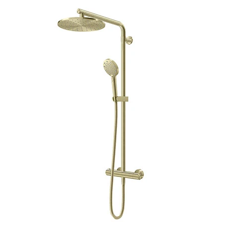 AQUAS Turbo 110 Thermostatic Shower System - Brushed Brass 3 AQUAS Turbo 110 Thermostatic Shower System - Brushed Brass