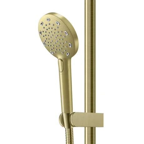 AQUAS X-Jet Turbo Slider Rail Kit with 3-Spray Handshower - Brushed Brass 4 AQUAS X-Jet Turbo Slider Rail Kit with 3-Spray Handshower - Brushed Brass - Image 2