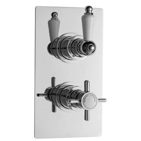 Ultra Traditional Beaumont Twin Thermostatic Shower Valve - Chrome - A3050 2 Ultra Traditional Beaumont Twin Thermostatic Shower Valve - Chrome - A3050