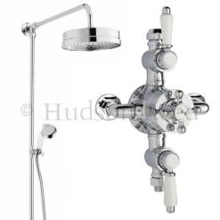 Hudson Reed Triple Exposed Thermostatic Shower Valve w/ Luxury Rigid Riser Kit 6 Hudson Reed Triple Exposed Thermostatic Shower Valve w/ Luxury Rigid Riser Kit -ShowerLux Shop A3089E A3606 nw d1 375