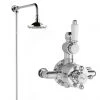 Hudson Reed Traditional Twin Valve with Rigid Riser Kit & Shower Rose - Chrome -ShowerLux Shop A3099 A3600 p