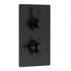 Hudson Reed Tec Pura Twin Concealed Thermostatic Shower Valve - Matt Black - A4003V -ShowerLux Shop A4003V m