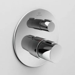 Ideal Standard Ceratherm T100 Chrome Built-In Thermostatic 1 Outlet Round Shower Mixer + Easybox 9 Ideal Standard Ceratherm T100 Chrome Built-In Thermostatic 1 Outlet Round Shower Mixer + Easybox -ShowerLux Shop A5813AA A1000NU D3 460