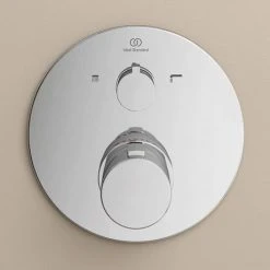 Ideal Standard Ceratherm T100 Chrome Built-In Thermostatic 2 Outlet Round Shower Mixer + Easybox 9 Ideal Standard Ceratherm T100 Chrome Built-In Thermostatic 2 Outlet Round Shower Mixer + Easybox -ShowerLux Shop A5814AA A1000NU D3 460