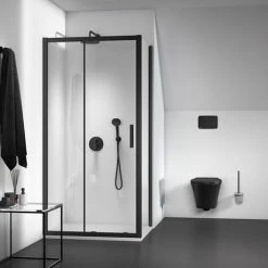 Ideal Standard Silk Black Ceratherm T100 Built-In Thermostatic 2 Outlet Bath Shower Mixer 9 Ideal Standard Silk Black Ceratherm T100 Built-In Thermostatic 2 Outlet Bath Shower Mixer -ShowerLux Shop A5814XG D3 460