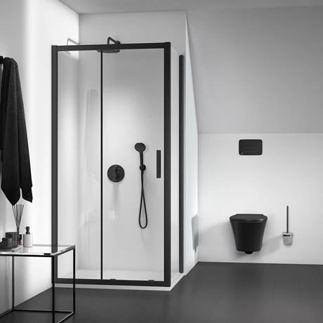 Ideal Standard Silk Black Ceratherm T100 Built-In Thermostatic 2 Outlet Bath Shower Mixer 6 Ideal Standard Silk Black Ceratherm T100 Built-In Thermostatic 2 Outlet Bath Shower Mixer - Image 4