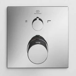 Ideal Standard Ceratherm C100 Chrome Built-In Thermostatic 1 Outlet Square Shower Mixer + Easybox 9 Ideal Standard Ceratherm C100 Chrome Built-In Thermostatic 1 Outlet Square Shower Mixer + Easybox -ShowerLux Shop A6956AA A1000NU D3 460