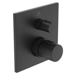 Ideal Standard Silk Black Ceratherm C100 Built-In Thermostatic 1 Outlet Shower Mixer