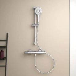 Ideal Standard Ceratherm T50 Exposed Thermostatic Bar Shower Mixer - A7216AA -ShowerLux Shop A7216AA D3 460