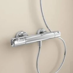 Ideal Standard Ceratherm T50 Exposed Thermostatic Bar Shower Mixer - A7216AA -ShowerLux Shop A7216AA D4 460
