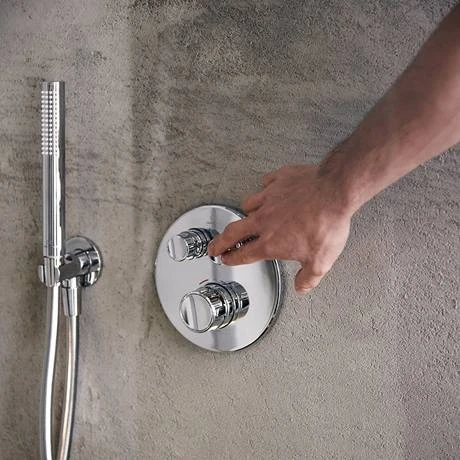 Ideal Standard Ceratherm Navigo Chrome Built-In Thermostatic 2 Outlet Round Shower Mixer + Easybox 6 Ideal Standard Ceratherm Navigo Chrome Built-In Thermostatic 2 Outlet Round Shower Mixer + Easybox - Image 4