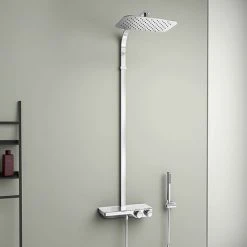 Ideal Standard Ceratherm S200 Exposed Thermostatic Shelf Shower System - A7332AA
