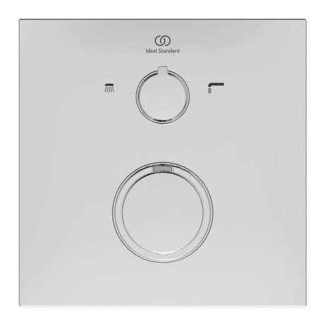 Ideal Standard Ceratherm T100 Chrome Built-In Thermostatic 2 Outlet Square Shower Mixer + Easybox 4 Ideal Standard Ceratherm T100 Chrome Built-In Thermostatic 2 Outlet Square Shower Mixer + Easybox - Image 2