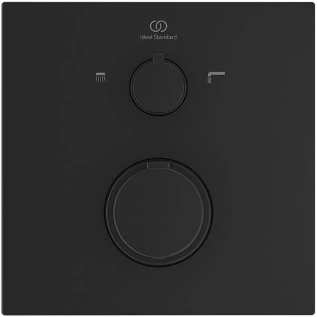 Ideal Standard Silk Black Ceratherm C100 Built-In Thermostatic 2 Outlet Bath Shower Mixer 4 Ideal Standard Silk Black Ceratherm C100 Built-In Thermostatic 2 Outlet Bath Shower Mixer - Image 2