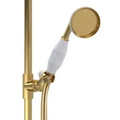 Hudson Reed Brushed Brass Thermostatic Shower Valve & Rigid Riser Kit - A8117 -ShowerLux Shop A8117 D2 460