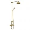 Hudson Reed Brushed Brass Thermostatic Shower Valve & Rigid Riser Kit - A8117 -ShowerLux Shop A8117 P
