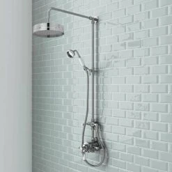 Nuie Traditional Luxury Rigid Riser Kit with Diverter & Dual Exposed Shower Valve -ShowerLux Shop AM318 ITY309 detail1 460