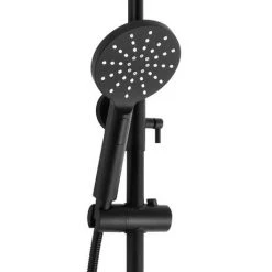 BagnoDesign Aquaeco Conrad Matt Black Thermostatic Shower Mixer -ShowerLux Shop AQM CND T514 MB D2 460