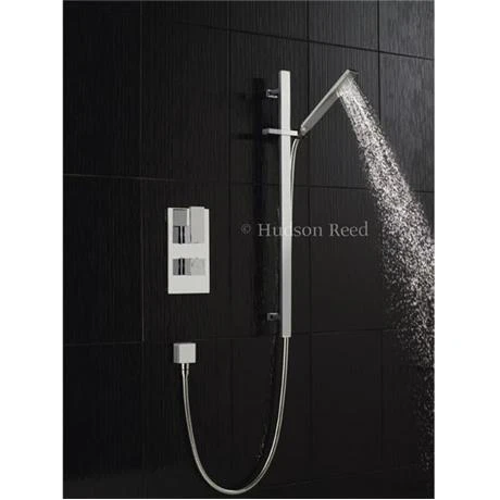 Hudson Reed Art Twin Concealed Thermostatic Shower Valve w/ Rectangular Slider Rail Kit 3 Hudson Reed Art Twin Concealed Thermostatic Shower Valve w/ Rectangular Slider Rail Kit