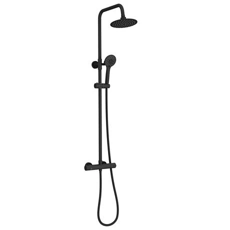 Arezzo Modern Round Thermostatic Shower - Matt Black 4 Arezzo Modern Round Thermostatic Shower - Matt Black - Image 2