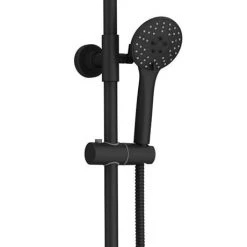 Arezzo Modern Round Thermostatic Shower - Matt Black 10 Arezzo Modern Round Thermostatic Shower - Matt Black -ShowerLux Shop ARZ003 detail3 460