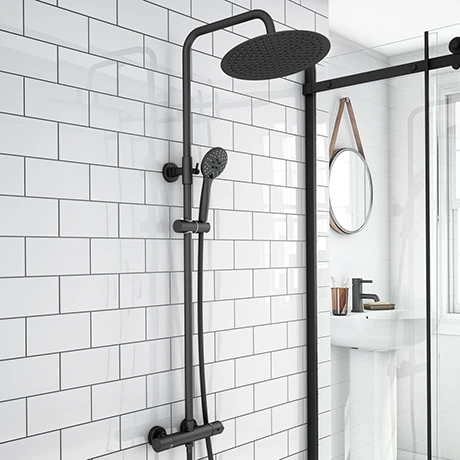 Arezzo Modern Round Thermostatic Shower (300mm Head - Matt Black) 3 Arezzo Modern Round Thermostatic Shower (300mm Head - Matt Black)