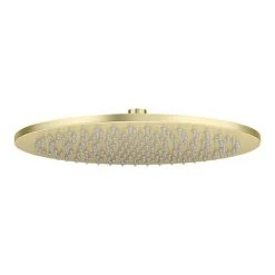 Arezzo Modern Round Thermostatic Shower (300mm Head - Brushed Brass) -ShowerLux Shop ARZ3BBH d1 460